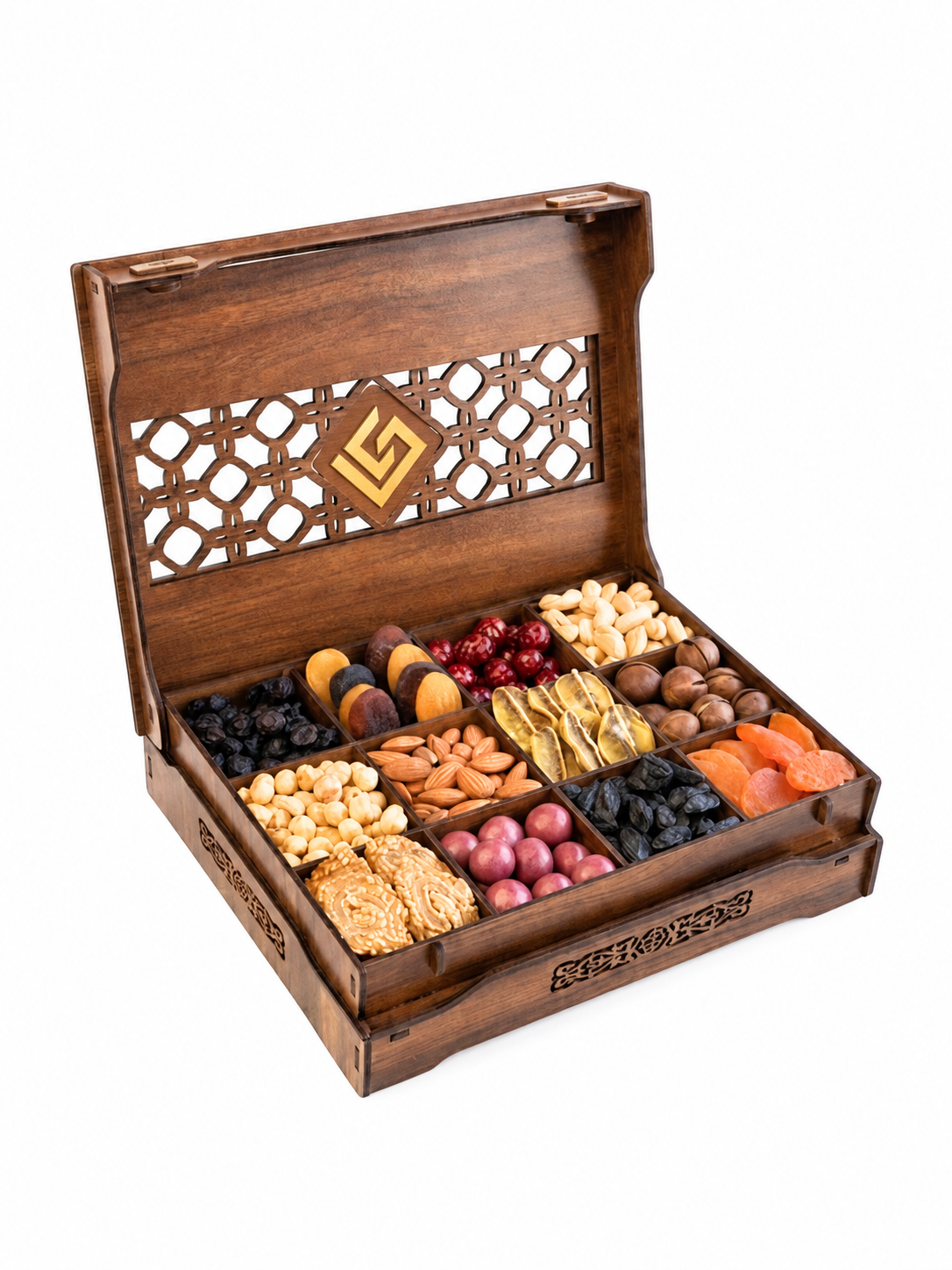 Oyma naxışlı premium MDF qutu