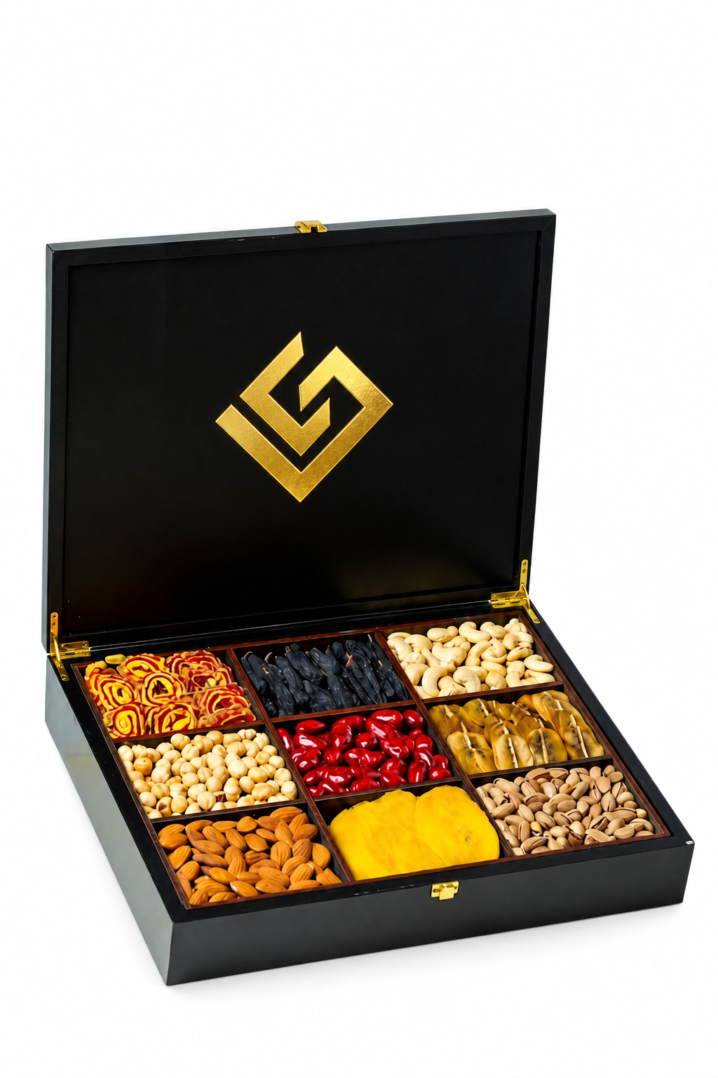 9 bölməli MDF və dəri premium qutu